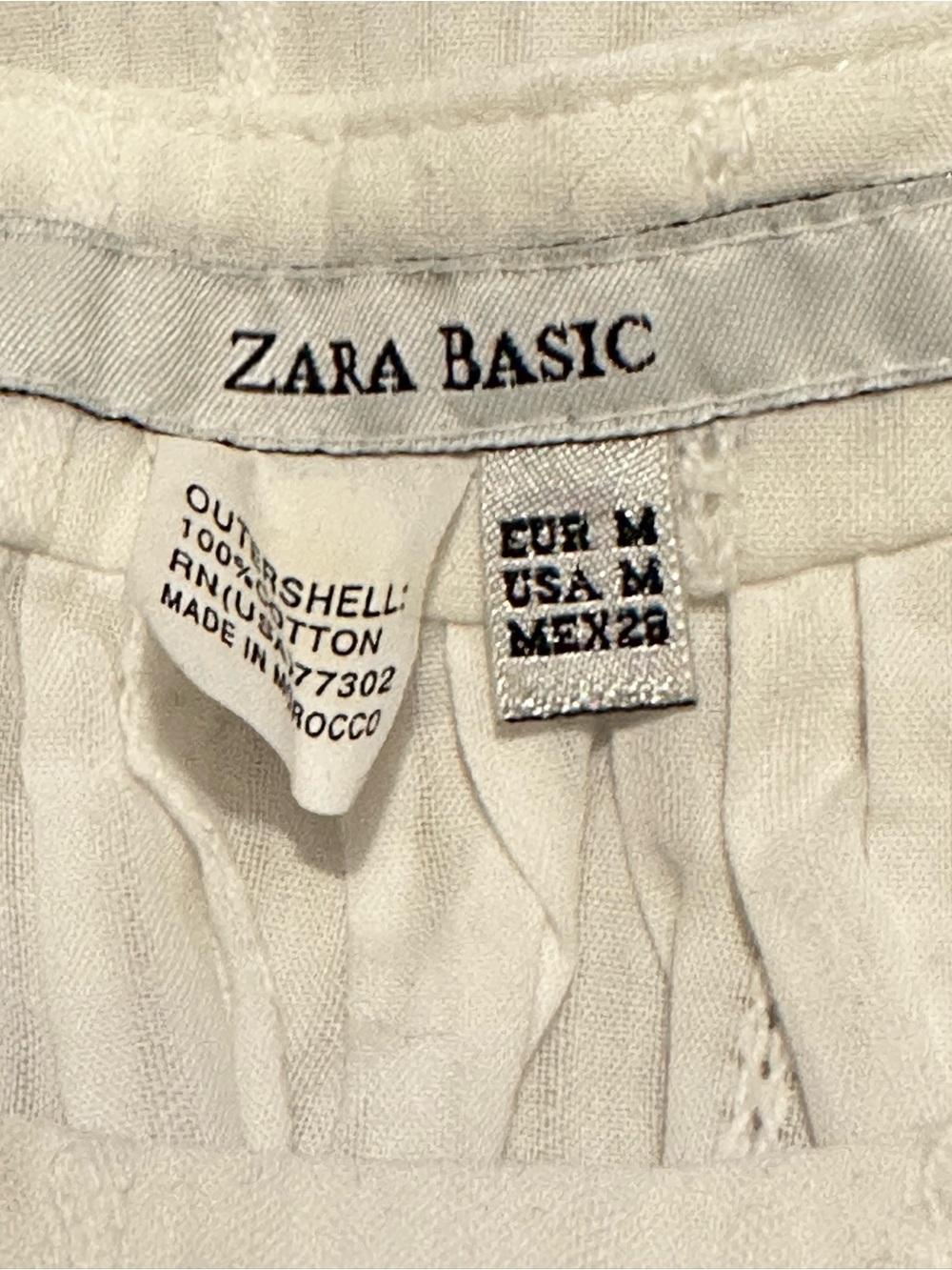 Zara | Top | Zara White Cotton Peasant Tunic Top - Picture 4 of 8